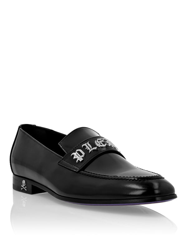 PHILIPP PLEIN Leather Moccasin Gothic Plein