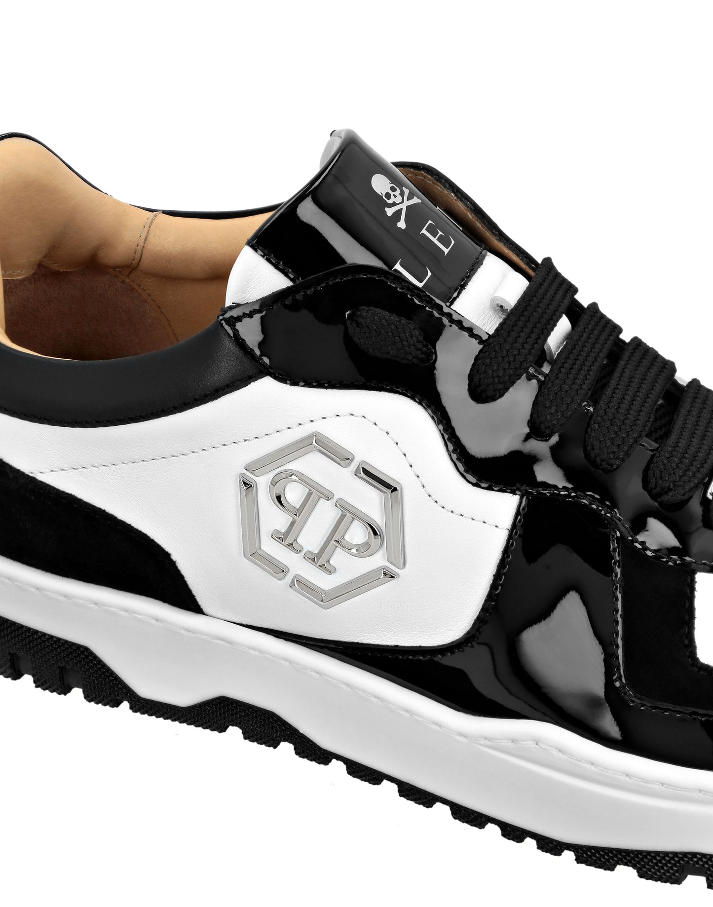 Mix Leather Lo-Top Sneakers