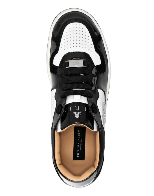 Mix Leather Lo-Top Sneakers