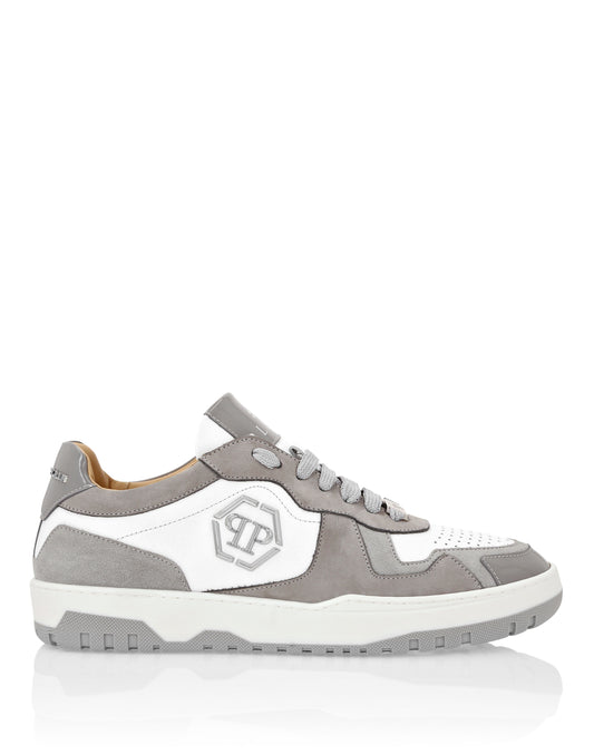 Mix Leather Lo-Top Sneakers