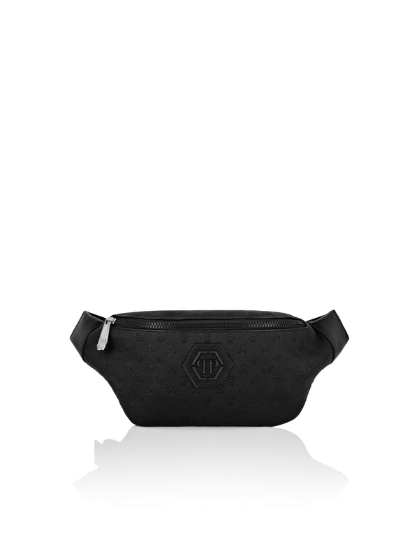 PHILIPP PLEIN Canvas/Leather Fanny Bag Monogram