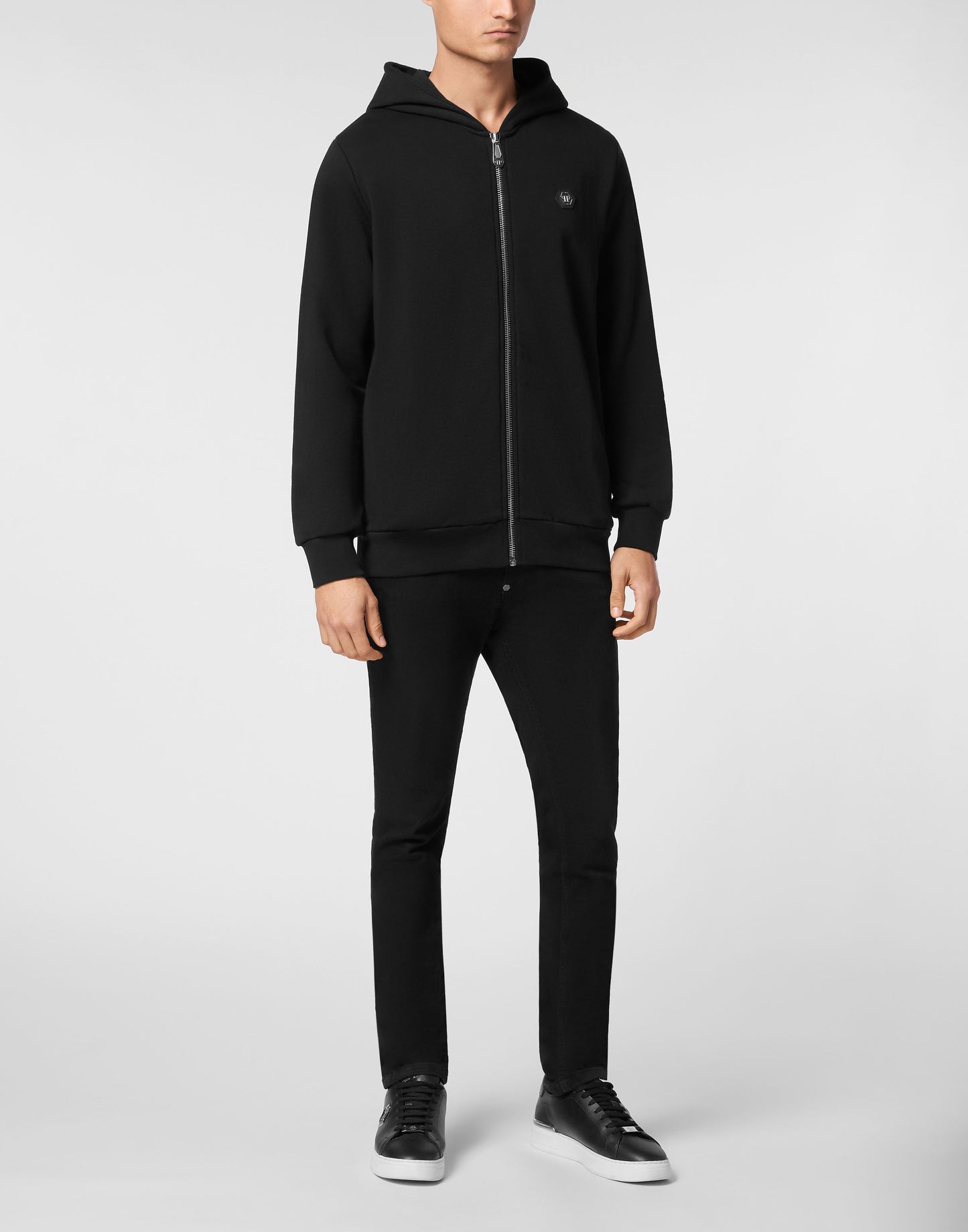 Hoodie Sweatjacket LS Strass Skull