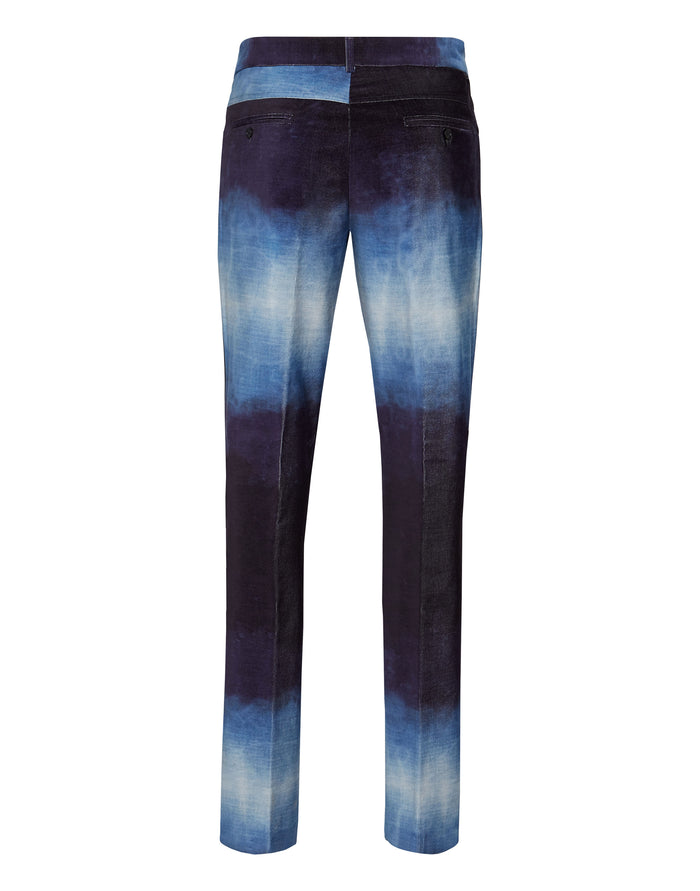 Philipp Plein|Bleached Velvet Urban Fit Chinos Men's Trousers