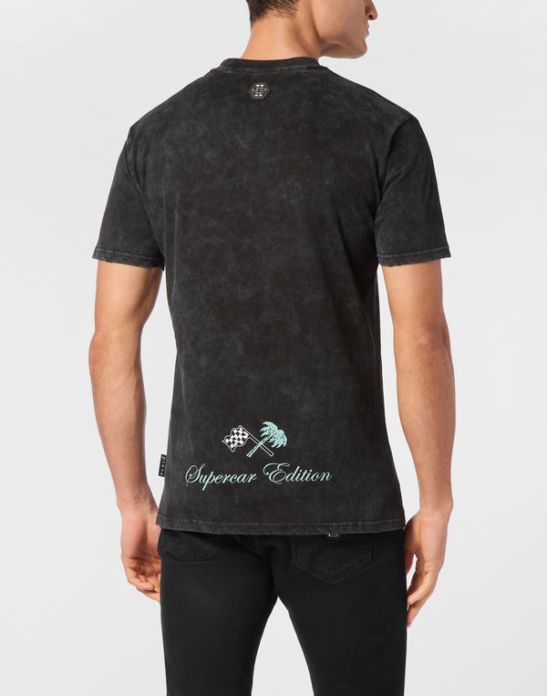 Philipp Plein|Jersey T-shirt Round Neck SS Racing Club 男款T恤