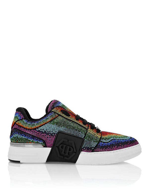 Philipp Plein|Suede Lo-Top Sneakers Strass Hexagon 男款運動鞋