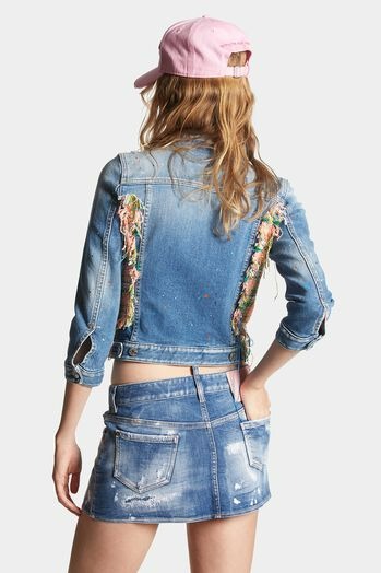 DSQUARED2|MEDIUM SPOTS WASH JEANS JACKET 女款牛仔外套