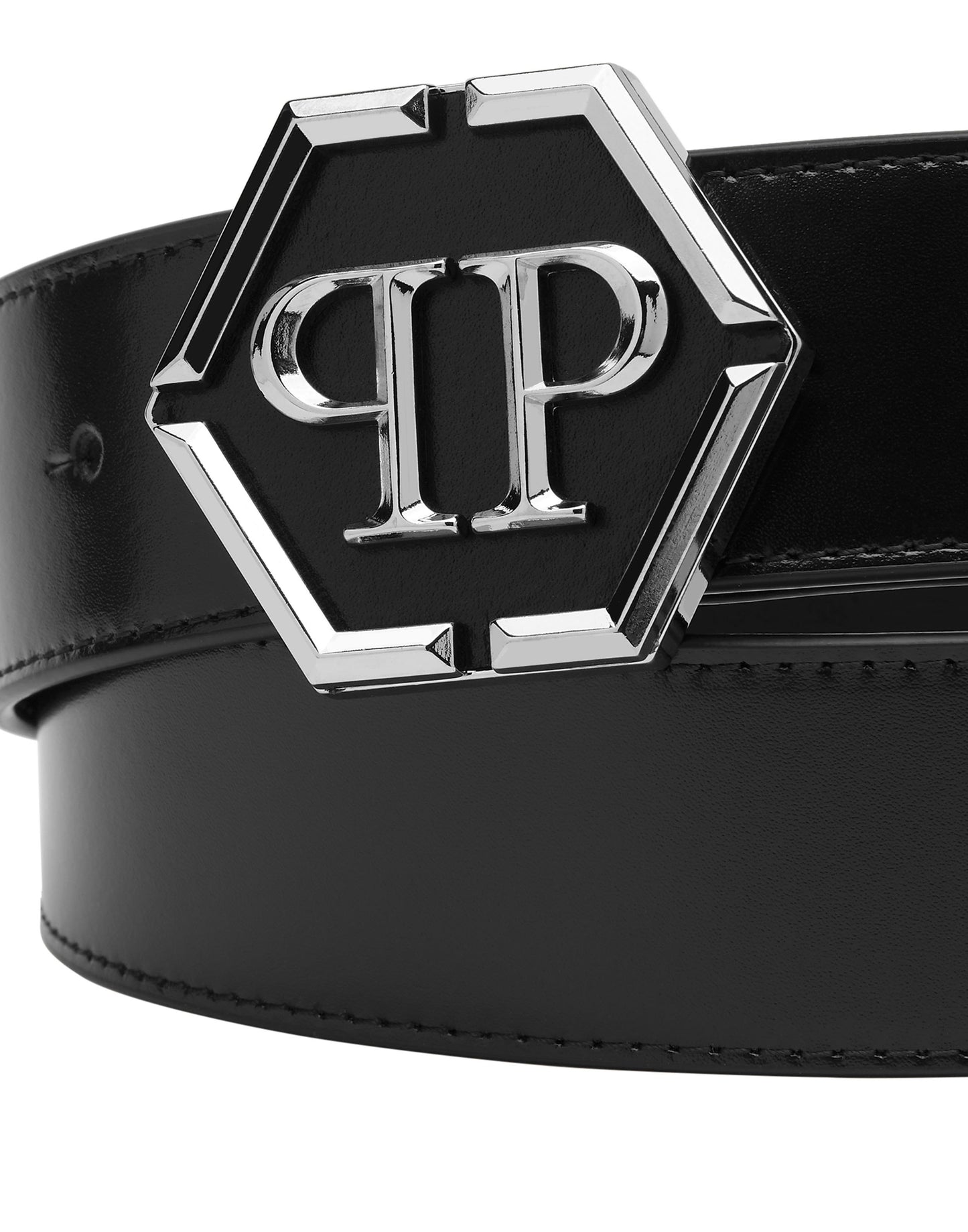 Leather Belt Hexagon
