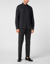 Philipp Plein｜Contrast Stitching Shirt Sugar Daddy Cut Long-Sleeve 男款襯衫