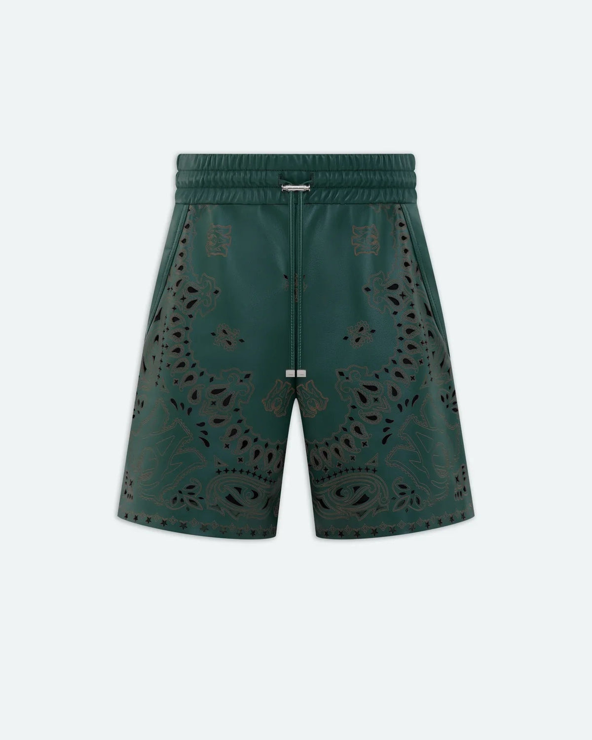 AMIRI LEATHER BANDANA SHORT
