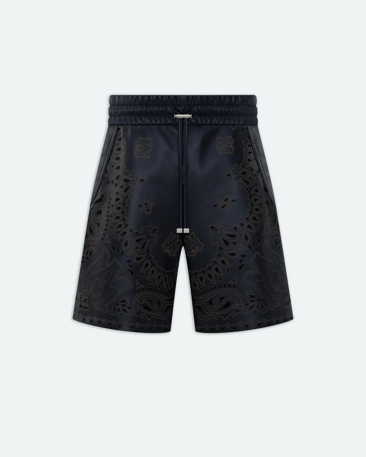 AMIRI LEATHER BANDANA SHORT
