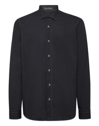 PHILIPP PLEIN Contrast Stitching Shirt Sugar Daddy Cut Long-Sleeve