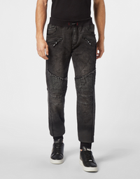 Philipp Plein｜Denim Jogging Trousers 男款運動褲