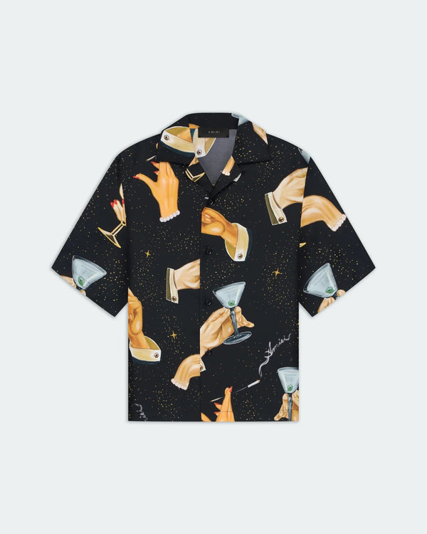 AMIRI CHAMPAGNE BOWLING SHIRT