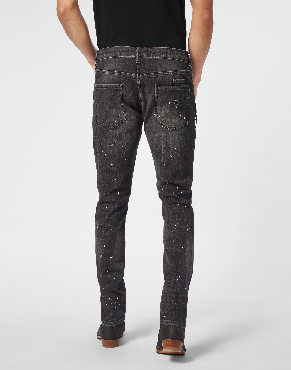 Philipp Plein｜Denim Rock Star Trousers Strass 男款牛仔褲