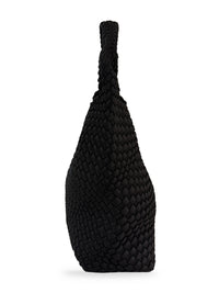 黑色 Neoprene 編織肩背包側面，側寬約12.5公分