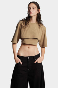 DSQUARED2｜CROPPED LOOSE FIT ICON NEW GENERATION T-SHIRT 女款T恤