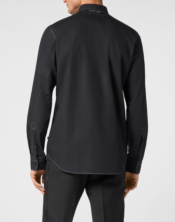 Philipp Plein｜Contrast Stitching Shirt Sugar Daddy Cut Long-Sleeve 男款襯衫