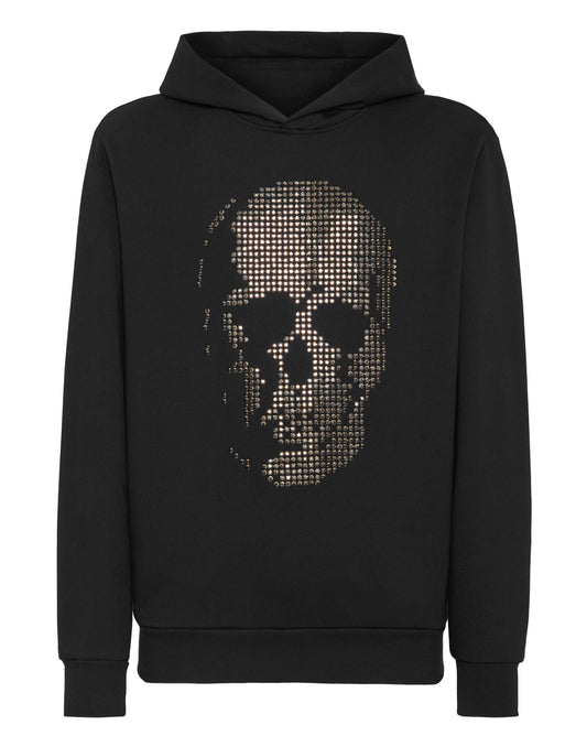 Hoodie Sweatshirt Skull strass black