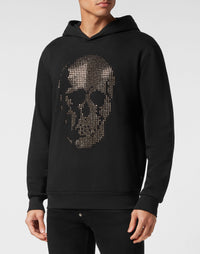 Philipp Plein｜Hoodie Sweatshirt Skull strass black 男款帽T