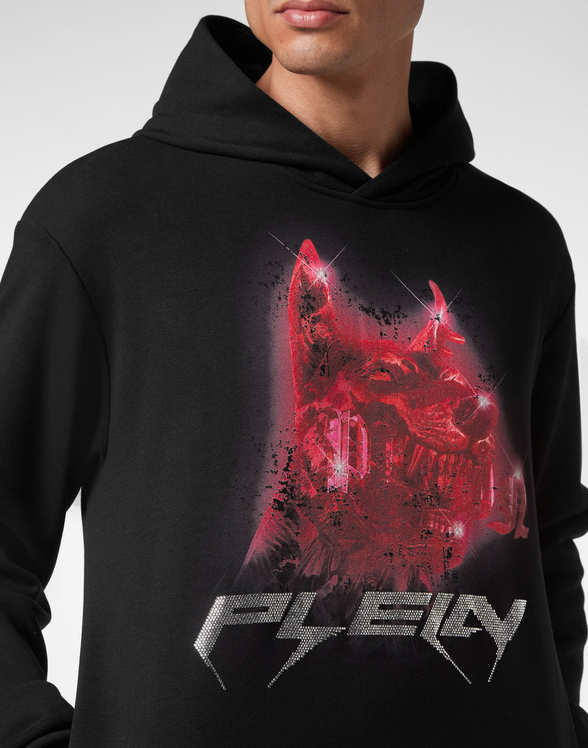 Philipp Plein｜Hoodie Sweatshirt Dog black 男款帽T