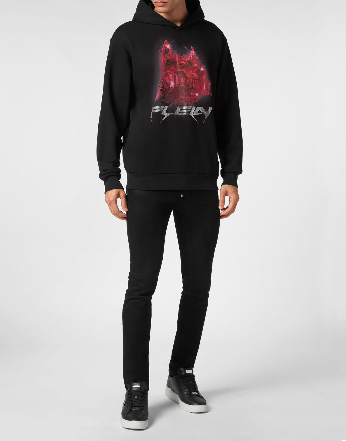Philipp Plein｜Hoodie Sweatshirt Dog black 男款帽T