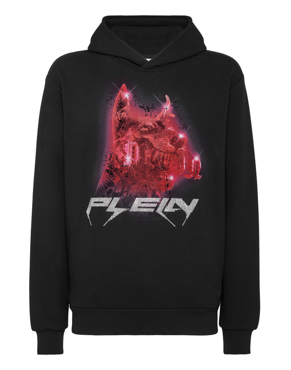 PHILIPP PLEIN Hoodie Sweatshirt Dog black