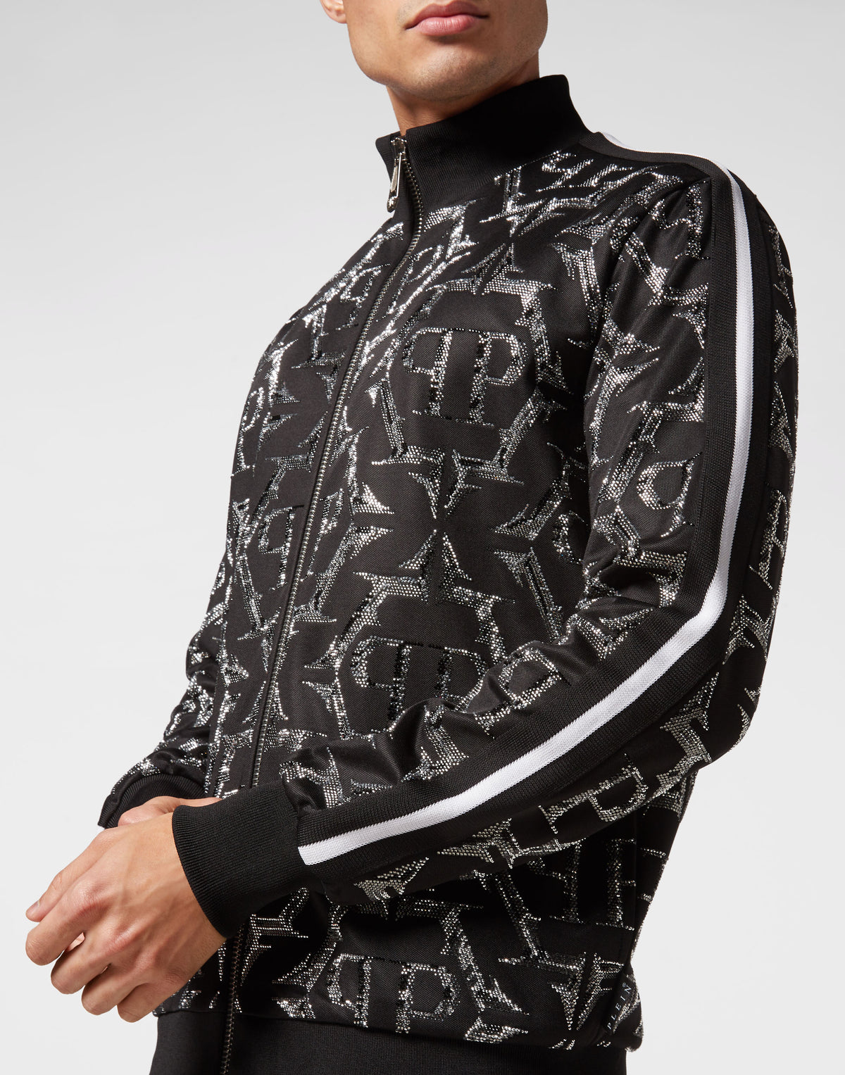 Philipp Plein｜Jogging Zipped Jacket Chrome black 男款外套
