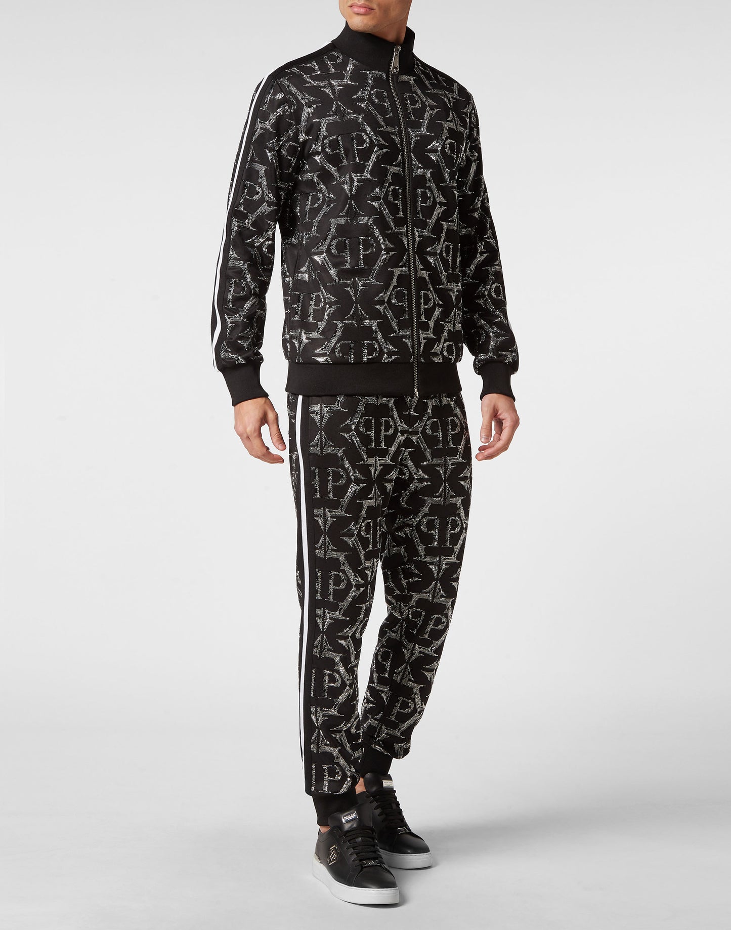 Jogging Zipped Jacket Chrome black