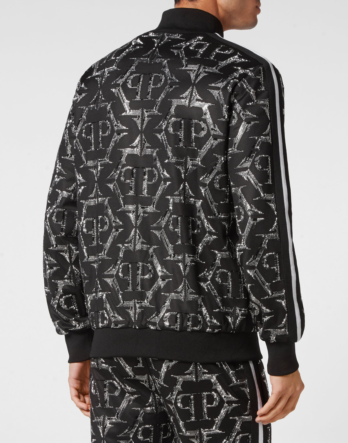Philipp Plein｜Jogging Zipped Jacket Chrome black 男款外套