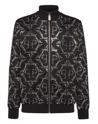PHILIPP PLEIN Jogging Zipped Jacket Chrome black
