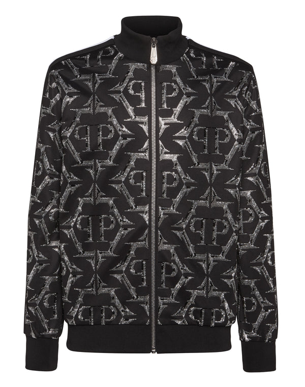 PHILIPP PLEIN Jogging Zipped Jacket Chrome black