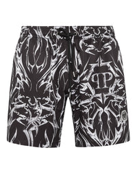 PHILIPP PLEIN Swim-Trunks Chrome black