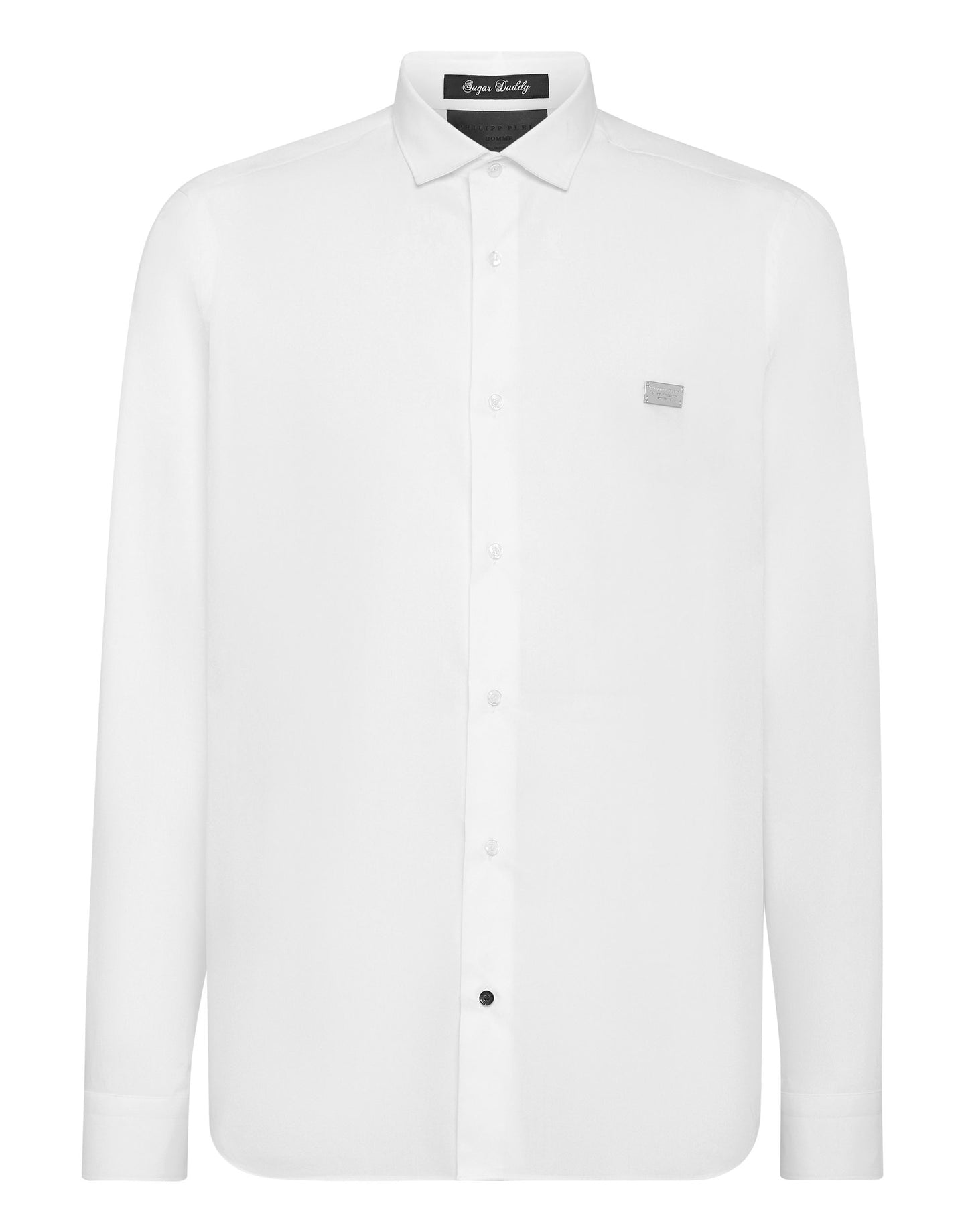 Shirt Sugar Daddy Cut LS Skull&Bones white