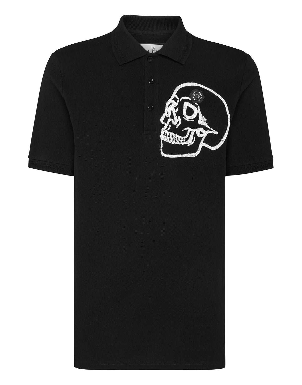 Philipp Plein｜Jersey Polo Shirt Skull black 男款Polo衫