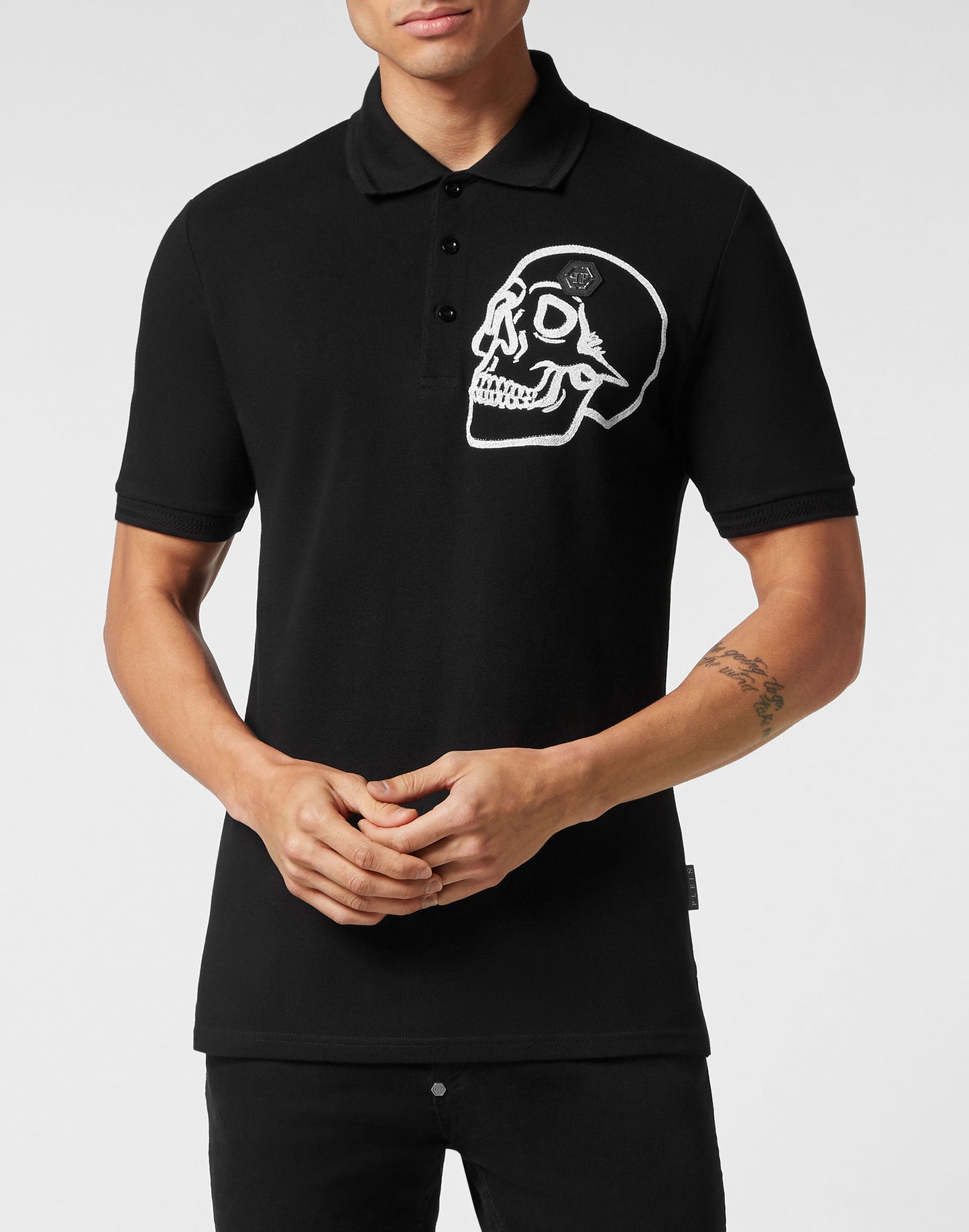 Jersey Polo Shirt Skull black