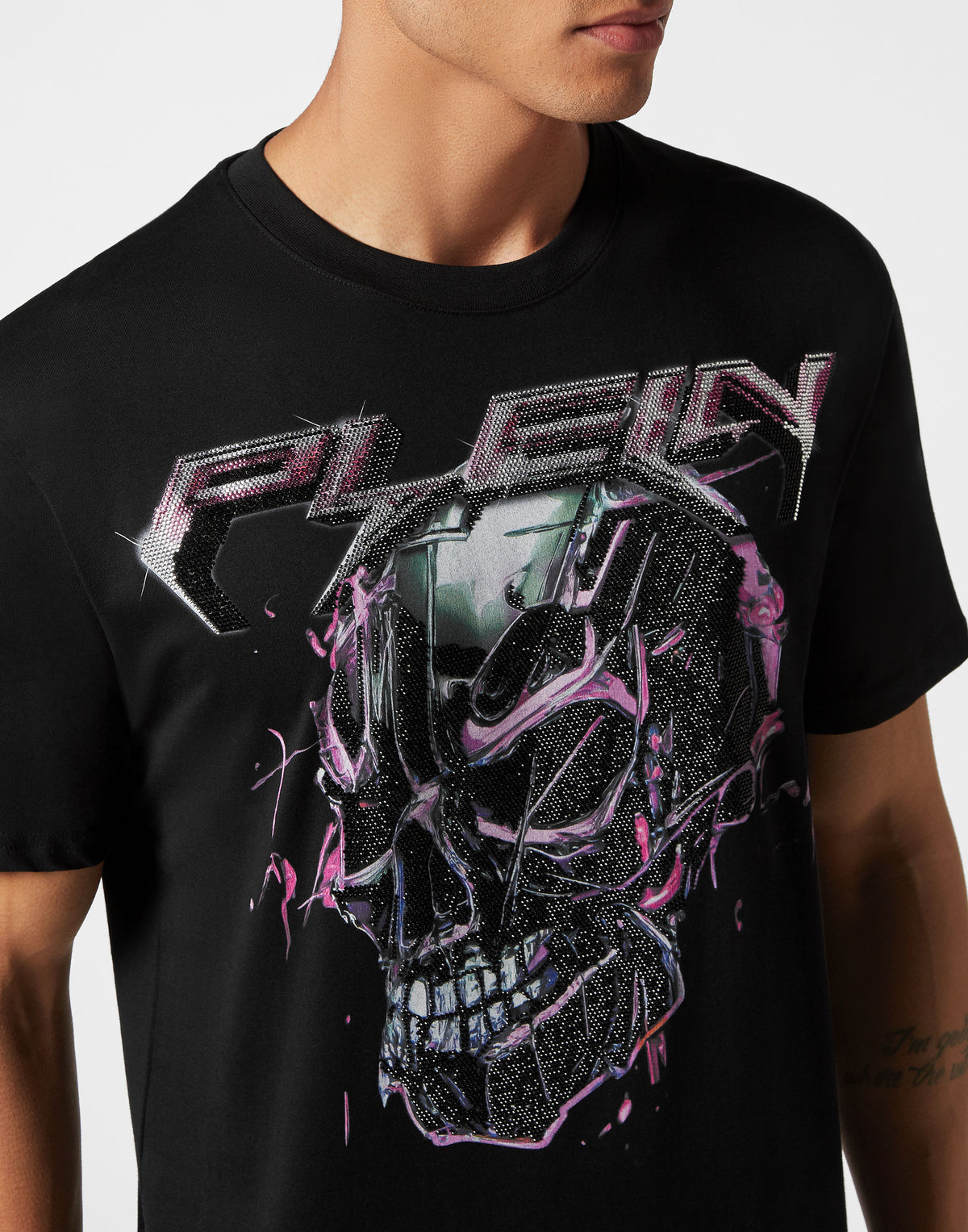Philipp Plein｜T-shirt Round Neck SS Chrome black 男款T恤