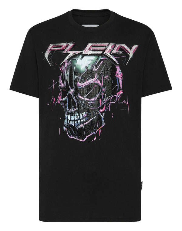 PHILIPP PLEIN T-shirt Round Neck SS Chrome black