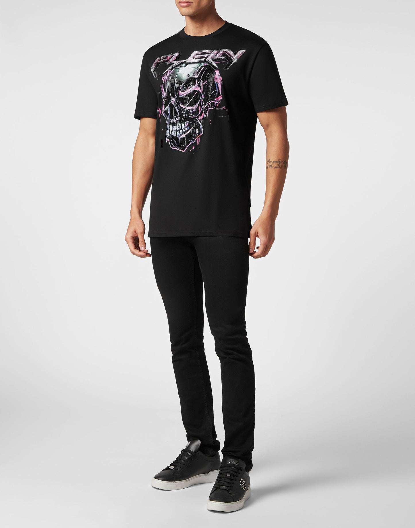 T-shirt Round Neck SS Chrome black