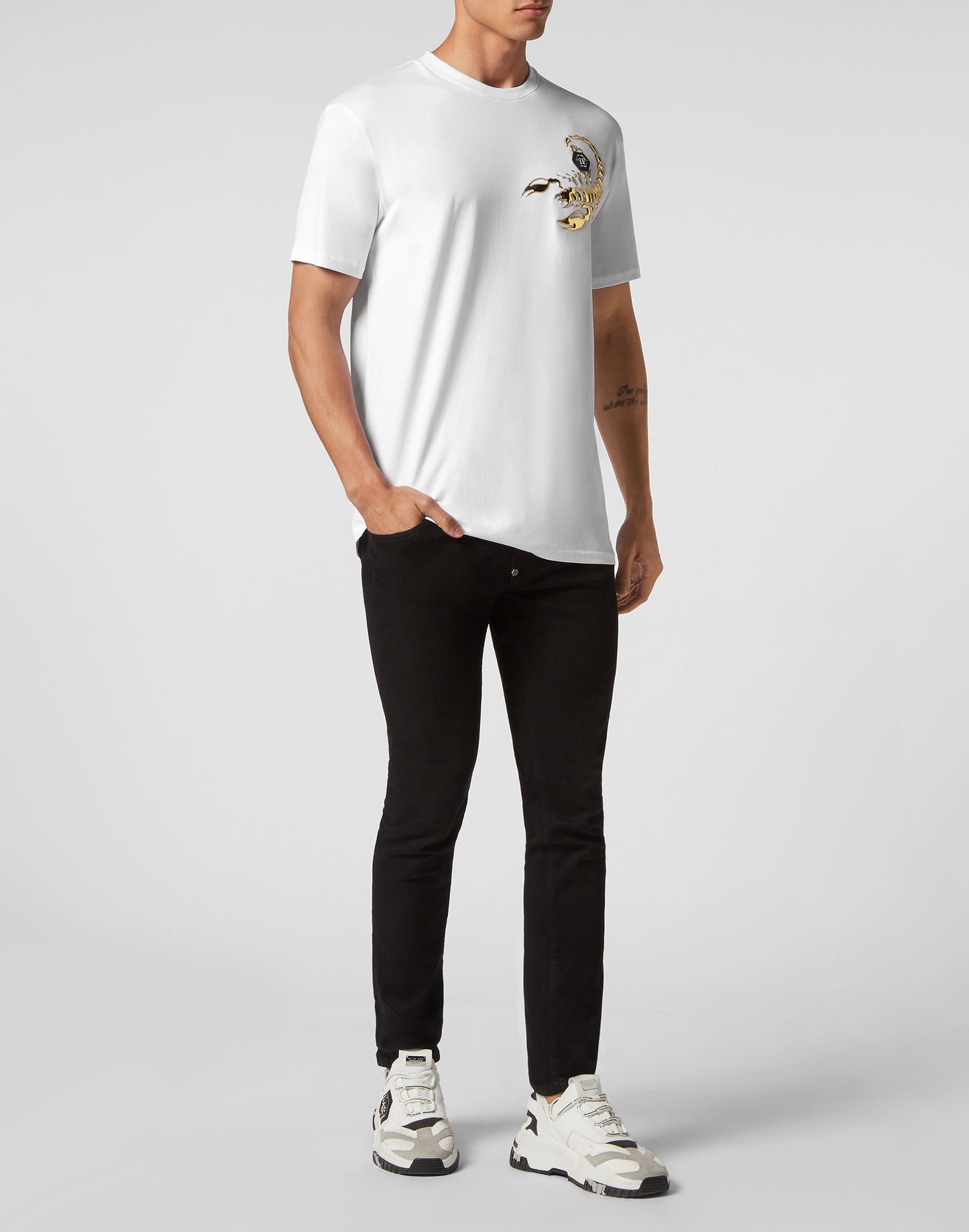 T-shirt Round Neck SS Scorpion white