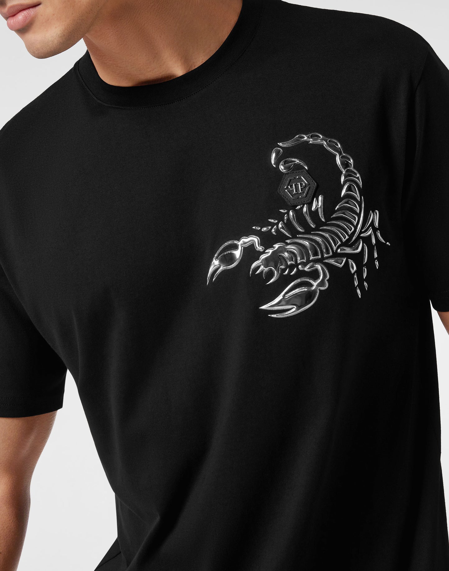 T-shirt Round Neck SS Scorpion black/silver