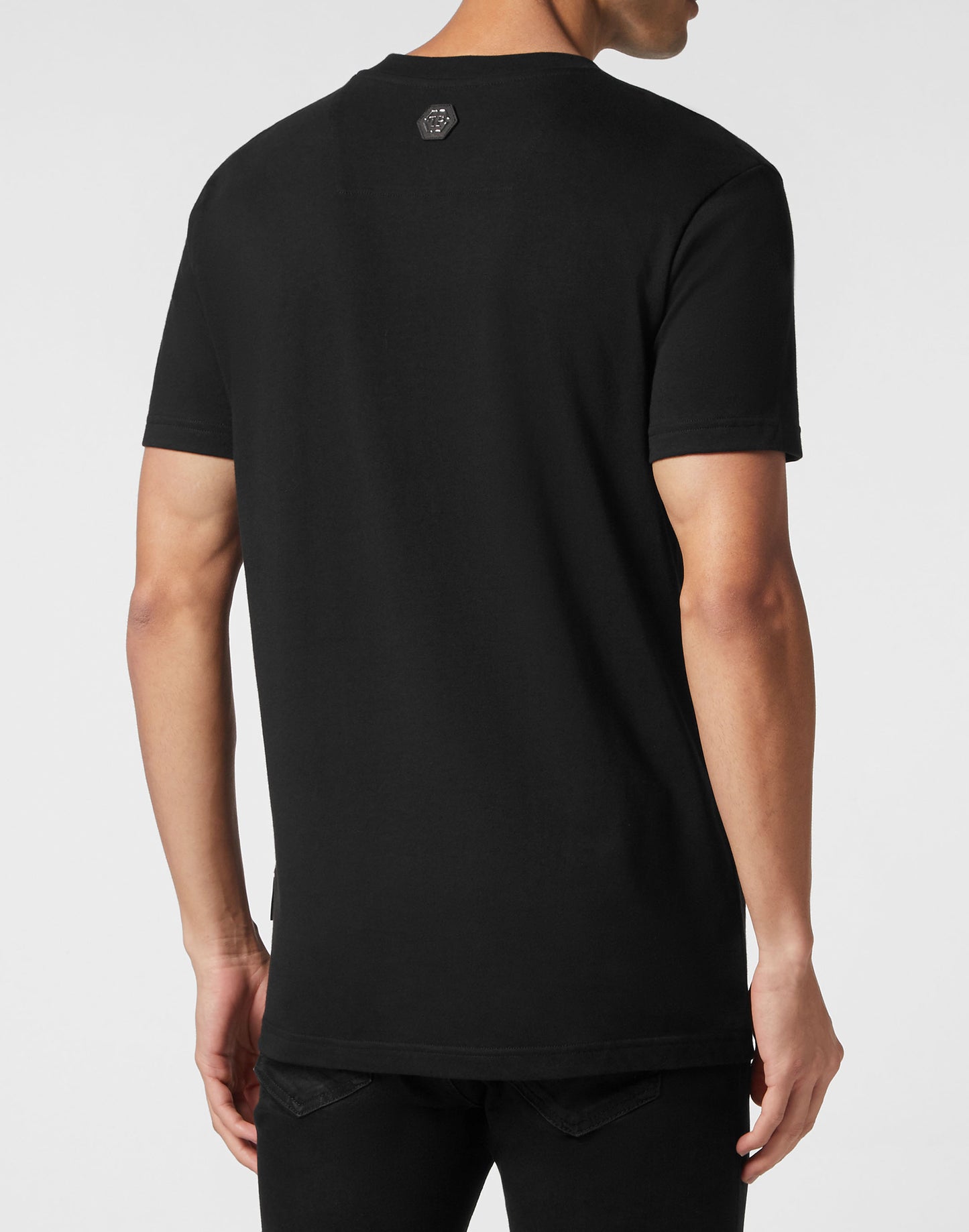 T-shirt Round Neck SS Flowers black