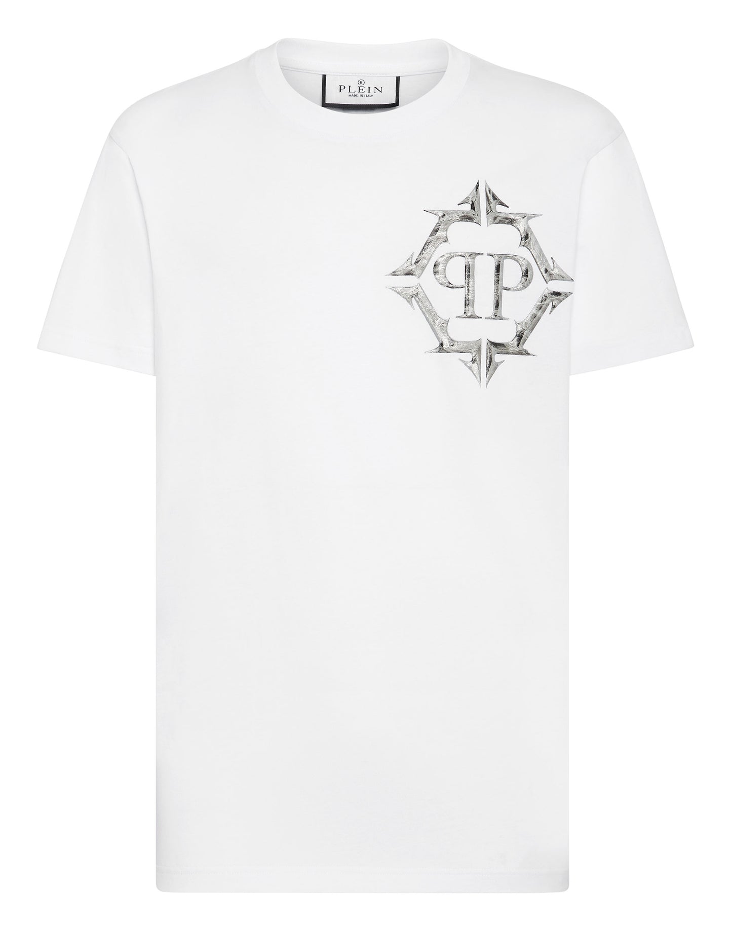 T-shirt Round Neck SS Chrome white