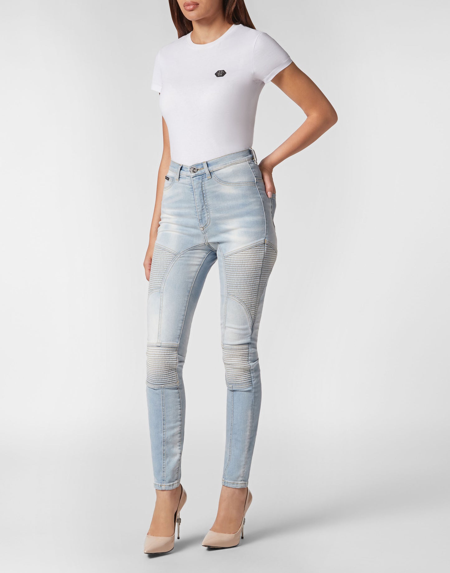 Denim Super High Waist Jeggings Cowboy Ice Cube
