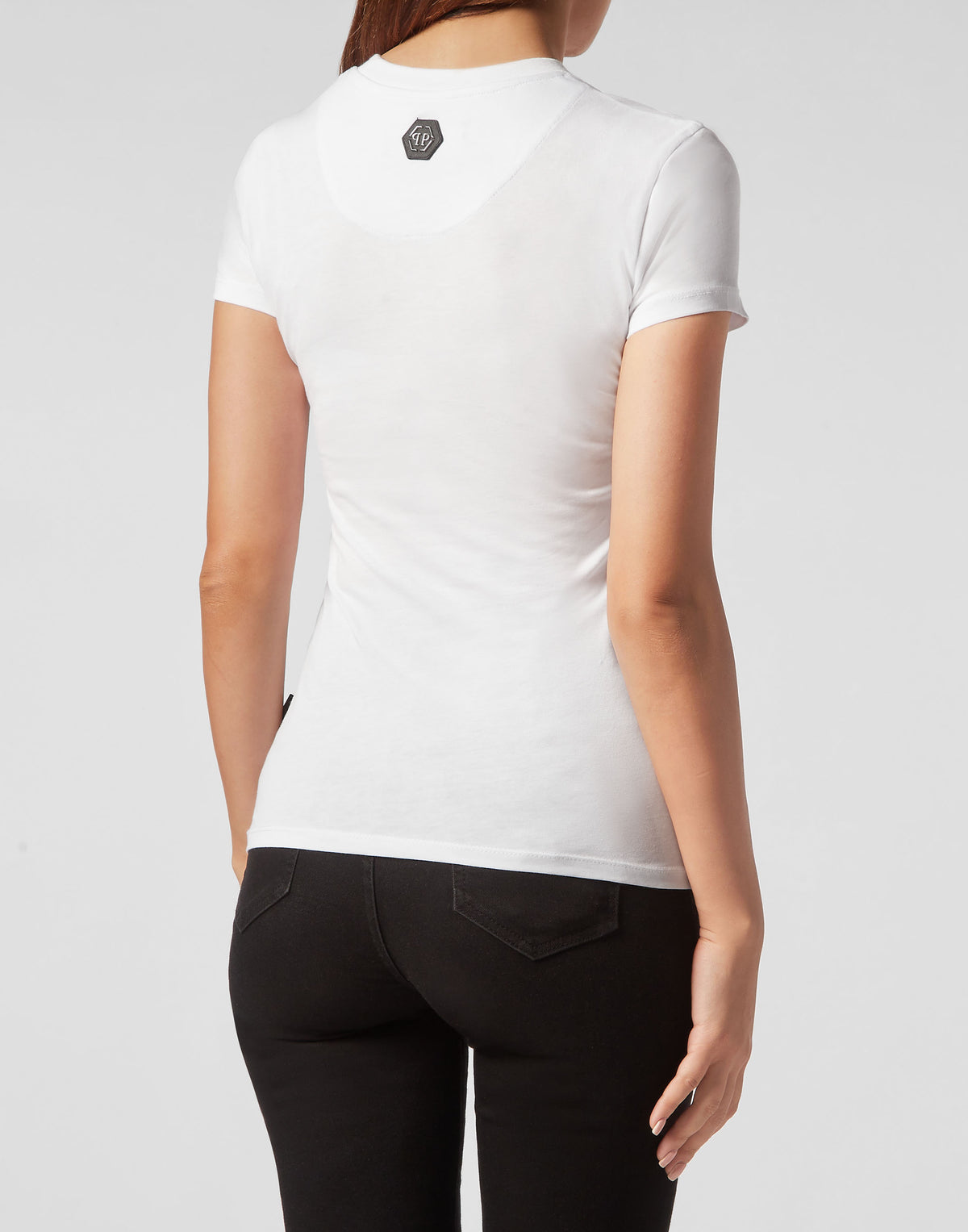 Philipp Plein｜T-shirt Round Neck Sexy Pure Fit white 女款T恤