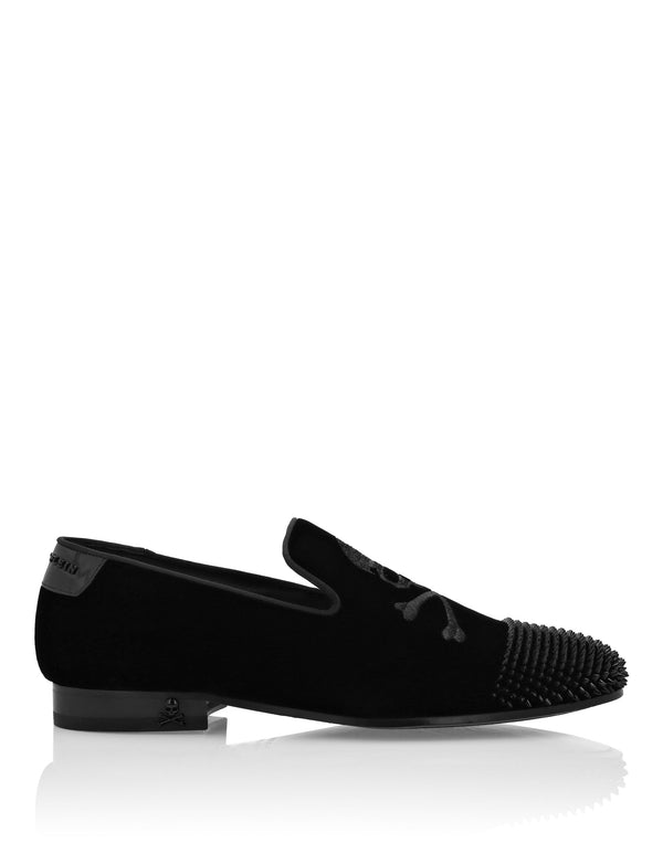 Velvet Loafers Skull & Bones