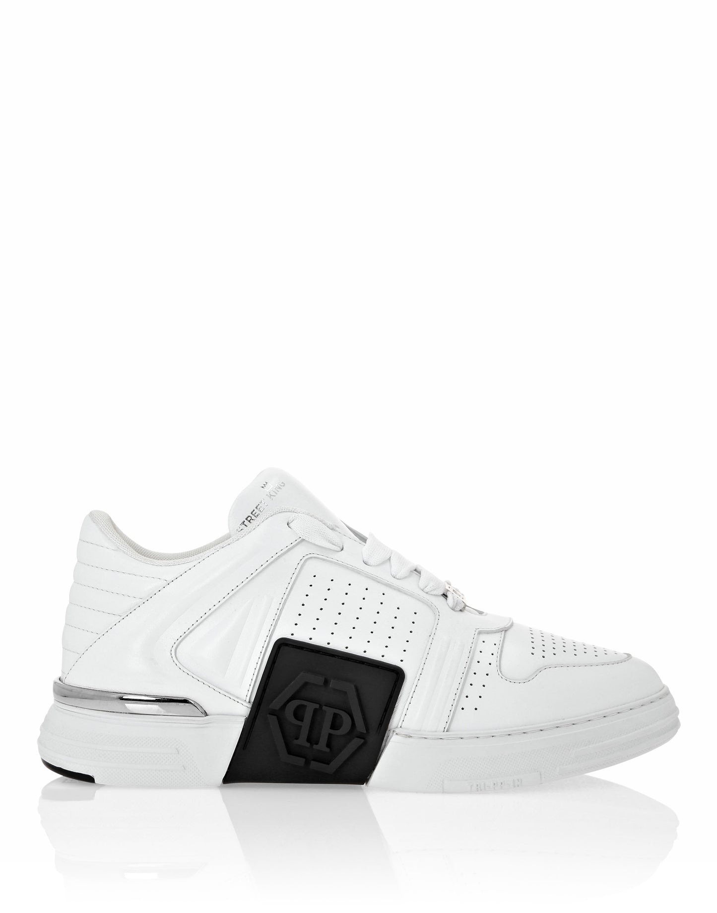 Leather Lo-Top Sneakers white