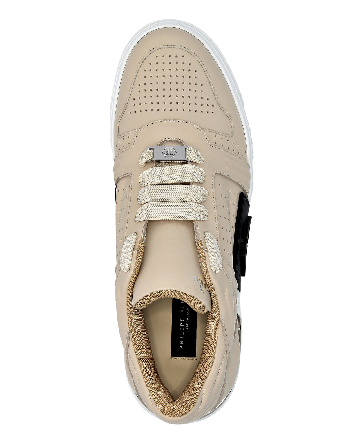 Philipp Plein｜Leather Lo-Top Sneakers beige 男款運動鞋