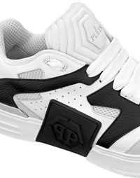 Philipp Plein｜Mix Leather Lo-Top Sneakers white / black 男款運動鞋