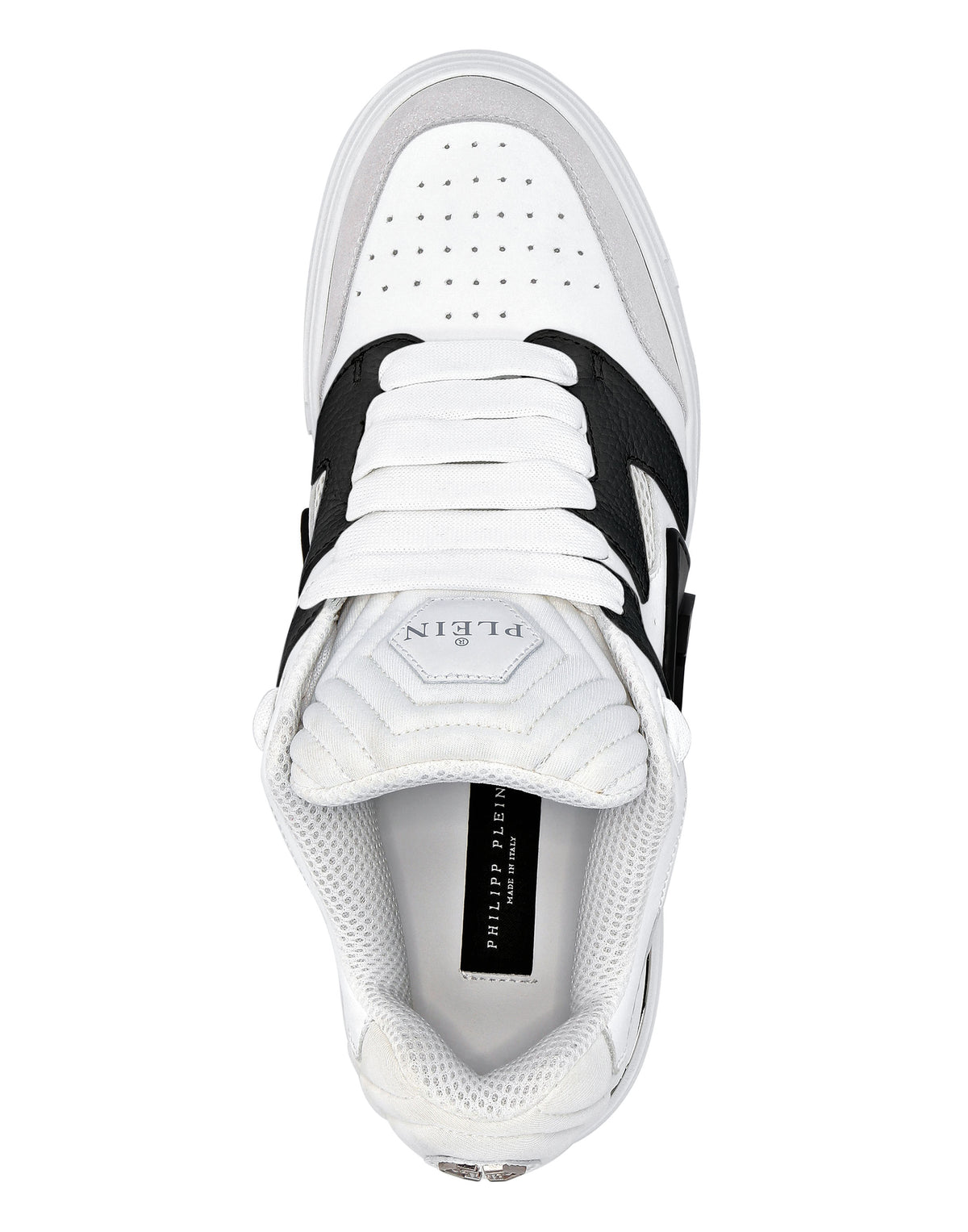 Philipp Plein｜Mix Leather Lo-Top Sneakers white / black 男款運動鞋