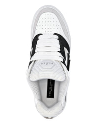 Philipp Plein｜Mix Leather Lo-Top Sneakers white / black 男款運動鞋